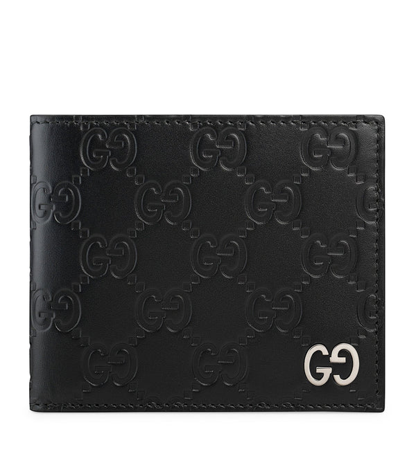 Leather Gucci Signature Bifold Wallet
