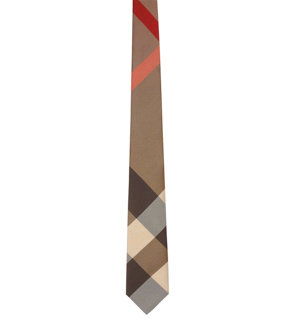 modern cut oversized check tie