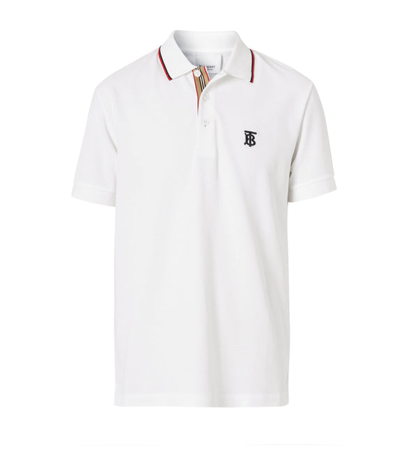 Icon Stripe Placket Cotton Pique« Polo Shirt