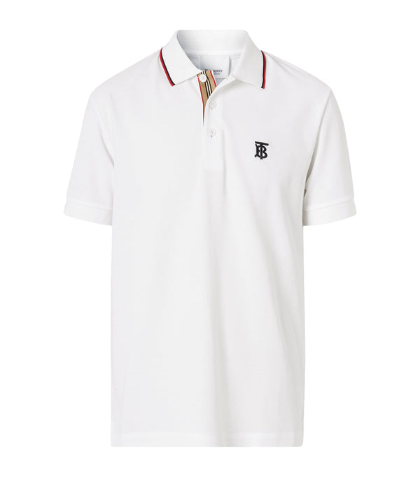 Icon Stripe Placket Cotton Pique« Polo Shirt