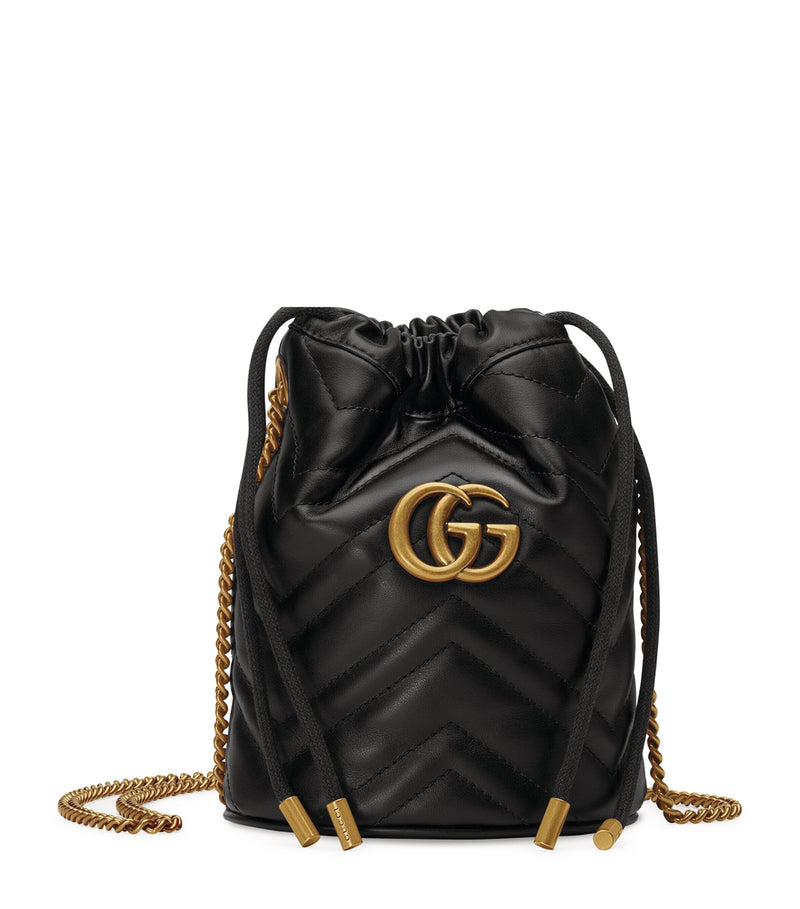 Mini Leather GG Marmont Bucket Bag