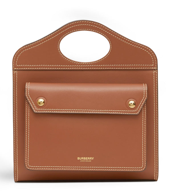 Mini Leather Pocket Top-Handle Bag