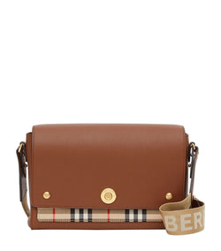 Leather Vintage Check Note Cross-Body Bag