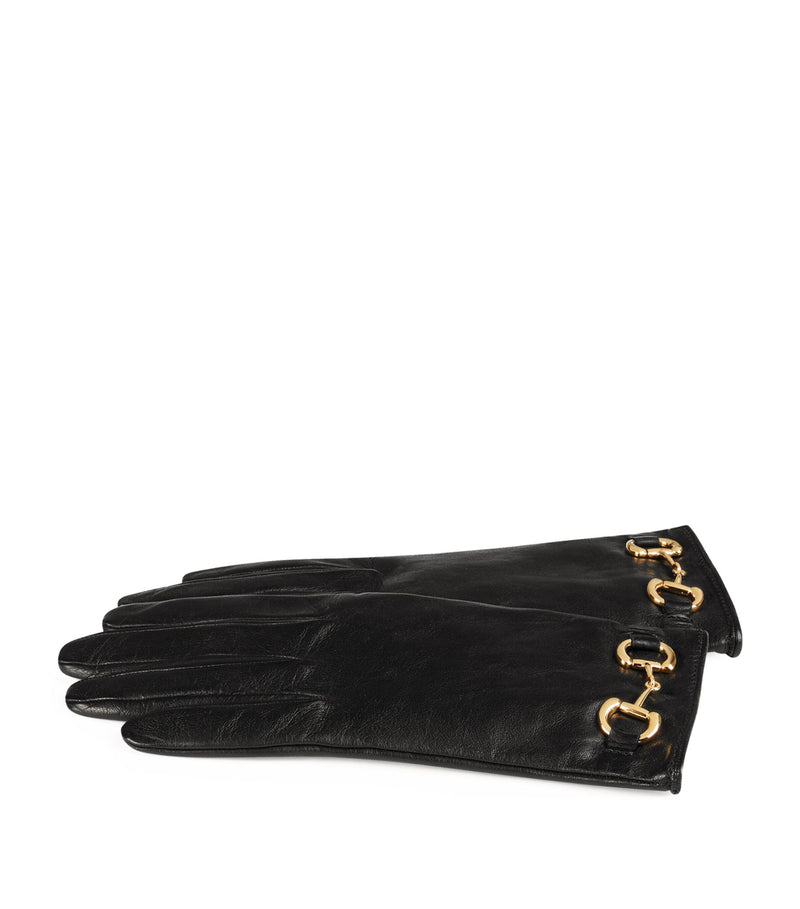 Leather Horsebit Gloves
