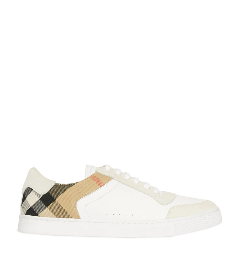 Leather Check Sneakers