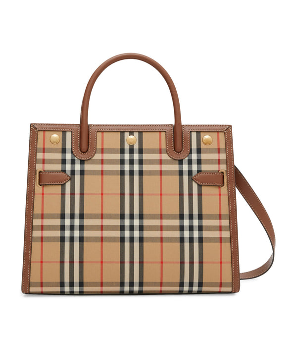 Small Vintage Check Title Tote Bag