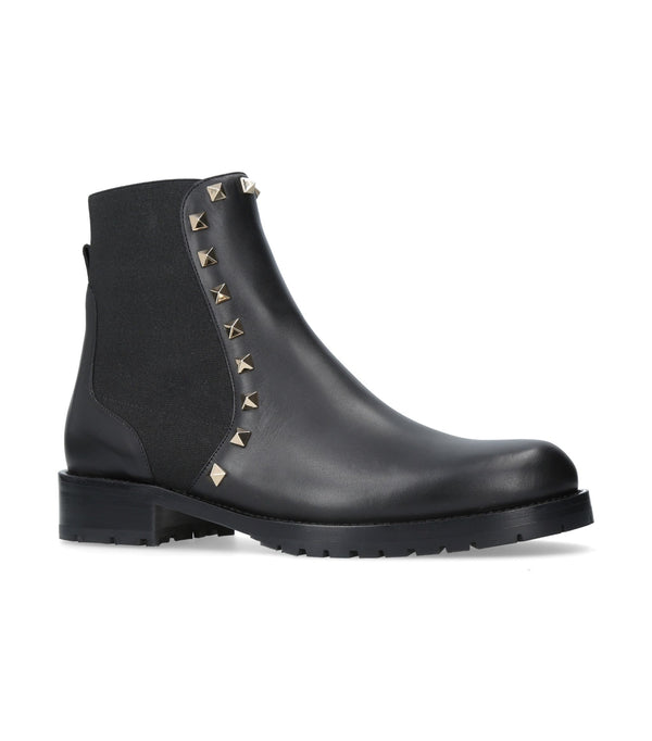 Valentino Garavani Leather Rockstud Chelsea Boots