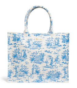 Toile Grocery Shopper Bag