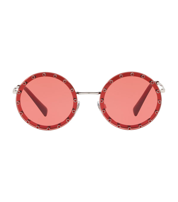 Valentino Garavani Embellished Round Sunglasses