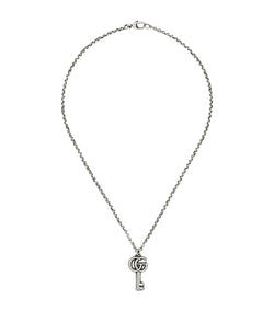 Sterling Silver Double G Key Necklace