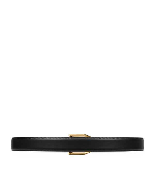Leather Square-Buckle Belt