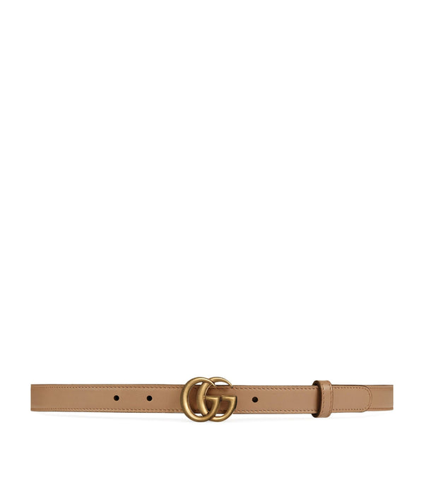 Leather Double G Thin Belt