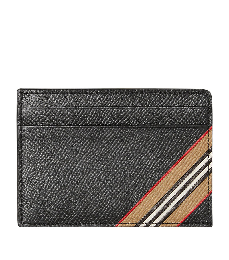Leather Icon Stripe Card Holder