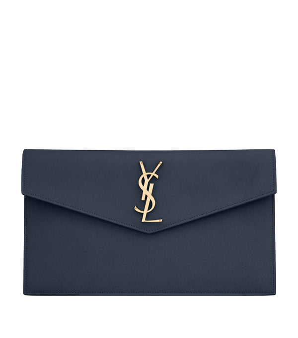 Leather Uptown Clutch Bag