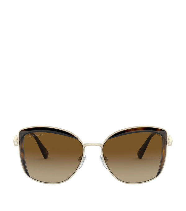 Tortoiseshell Half-Rim Sunglasses