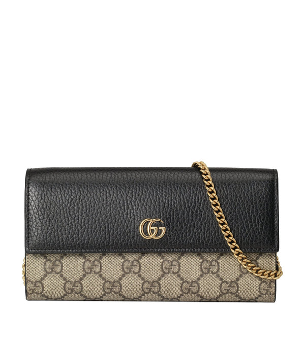 Leather Marmont GG Chain Wallet