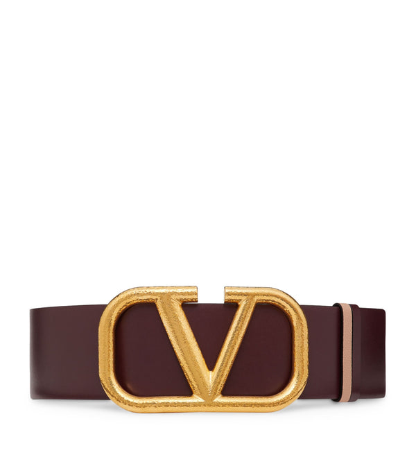 Valentino Garavani Leather Vlogo Belt