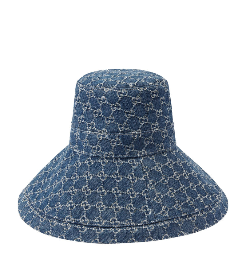 Denim GG Supreme Wide-Brim Hat