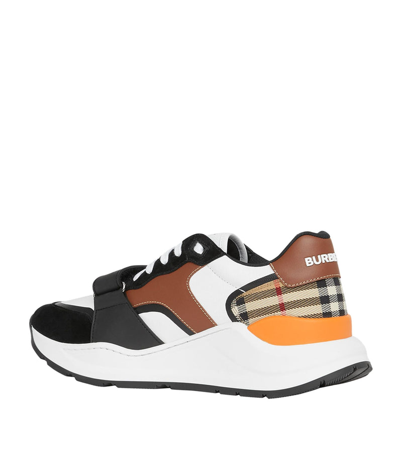 Leather-Suede Vintage Check Sneakers