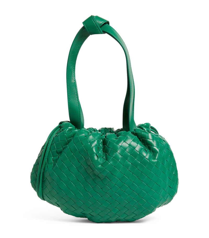 Small Leather Intrecciato Bulb Top-Handle Bag