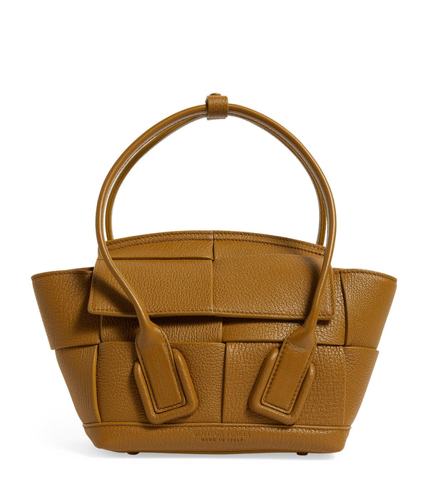 Mini Leather Intreccio Arco Top-Handle Bag