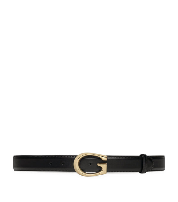 Leather G-Buckle Belt