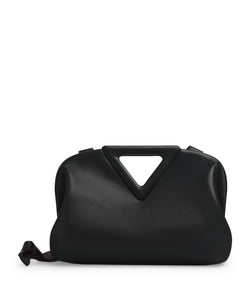 Medium Leather Point Top-Handle Bag