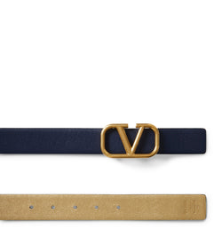 Valentino Garavani Leather VLOGO Belt