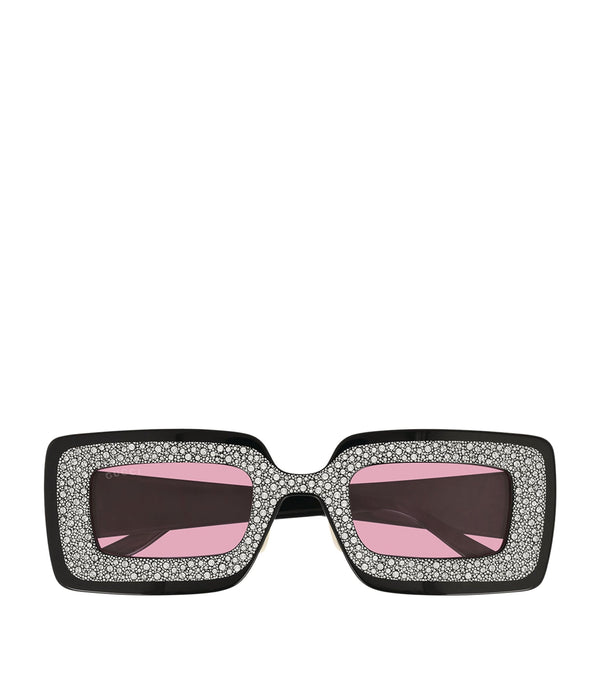 Embellished Rectangular Sunglasses