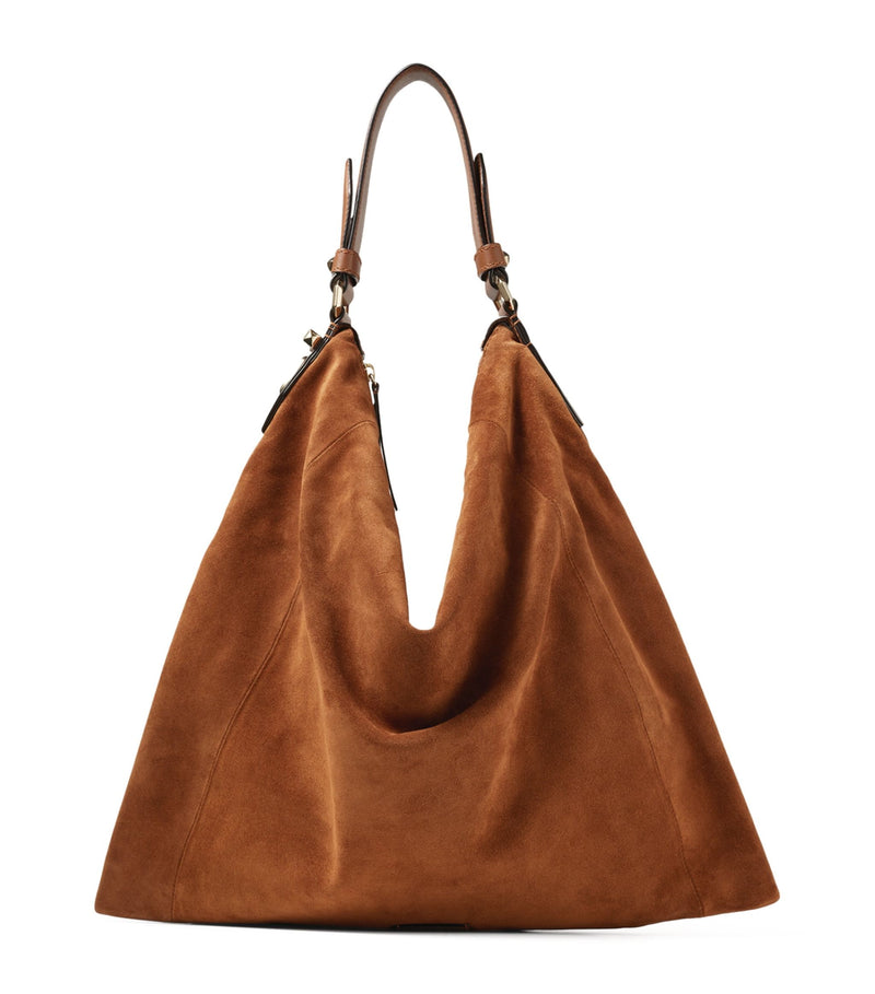 Suede Ana Hobo Shoulder Bag