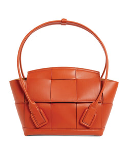 Small Leather Intreccio Arco Top-Handle Bag