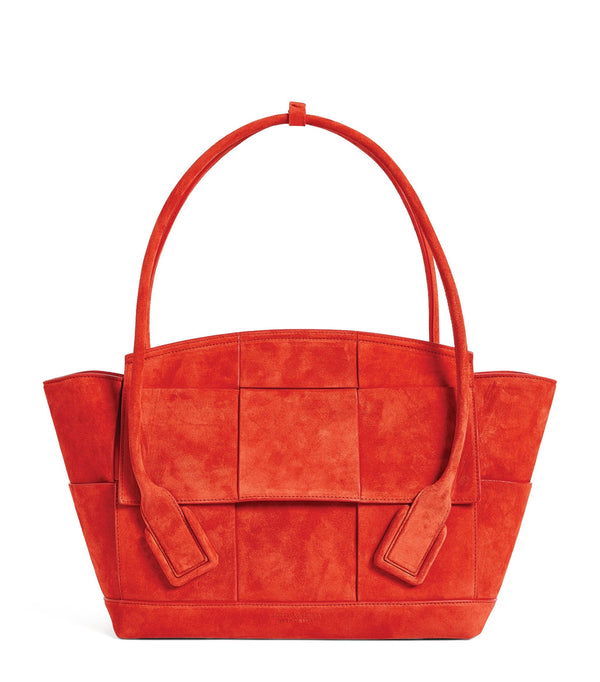 Medium Leather Intreccio Arco Top-Handle Bag