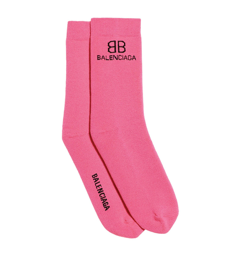Cotton-Blend Logo Socks
