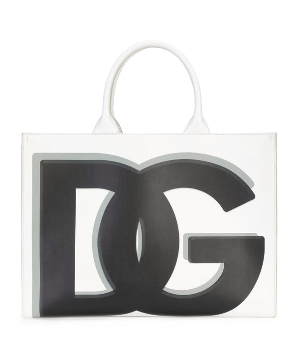 Leather Dg Shopper Bag