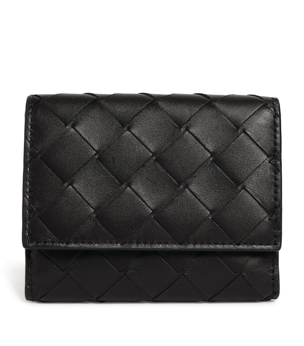 Leather Intrecciato Bifold Wallet