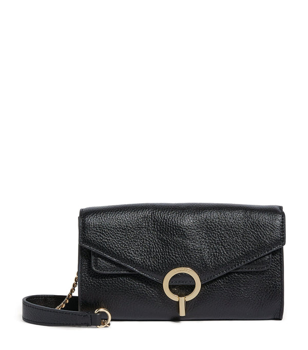 Grained Leather Clutch Bag
