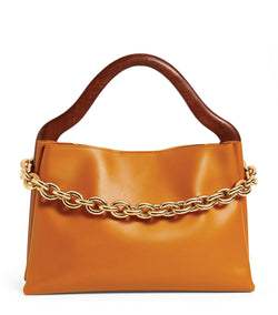 Leather Mount Top-Handle Bag