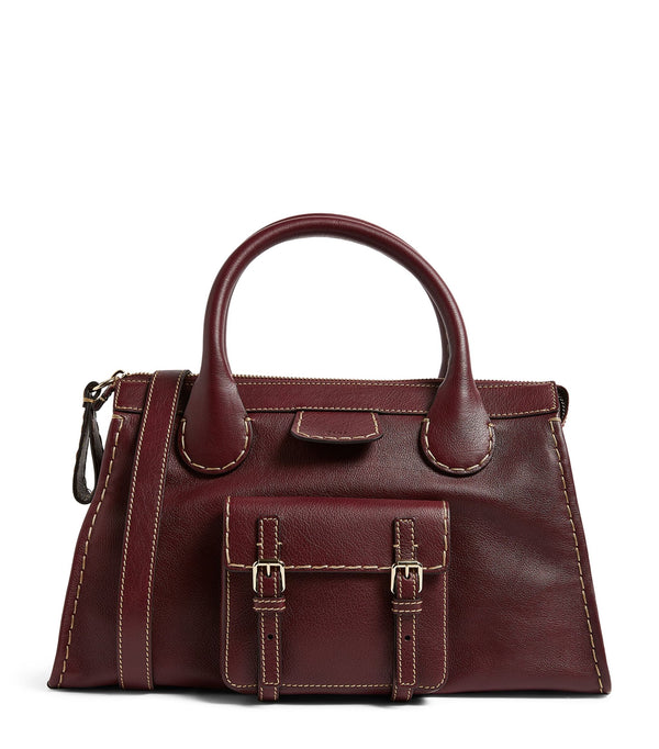 Medium Leather Edith Shoulder Bag