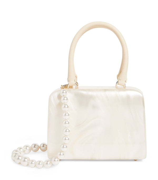 Mini Pearlescent Top-Handle Bag