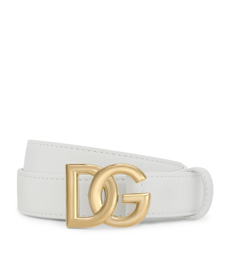 Leather Crossover Logo Belt