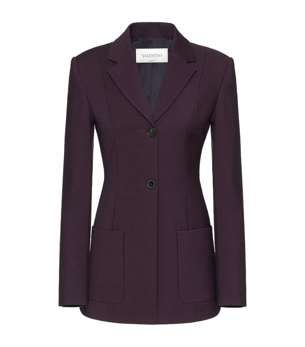 Wool-Blend Single-Breasted Blazer