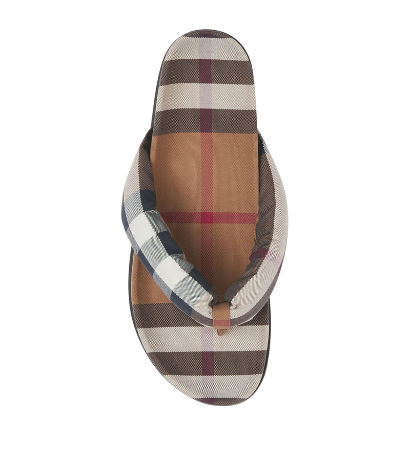 Cotton Vintage Check Flip Flops