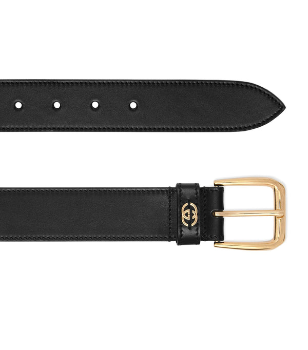 Leather Interlocking G Belt