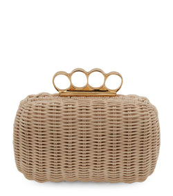 Woven Four Ring Clutch Bag