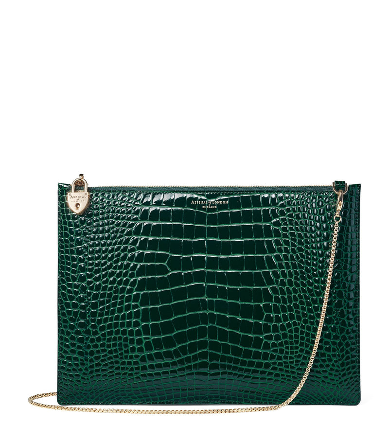 Croc-Embossed Soho Pouch