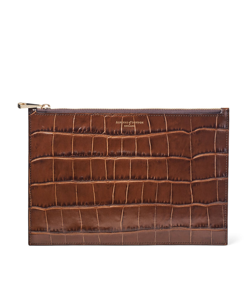 Large Leather Essential Flat Pouch