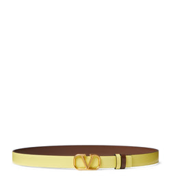 Valentino Garavani Leather Reversible VLOGO Belt