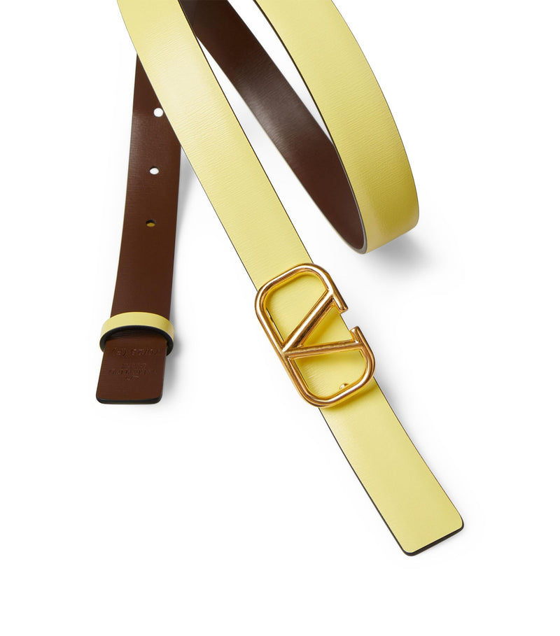 Valentino Garavani Leather Reversible VLOGO Belt