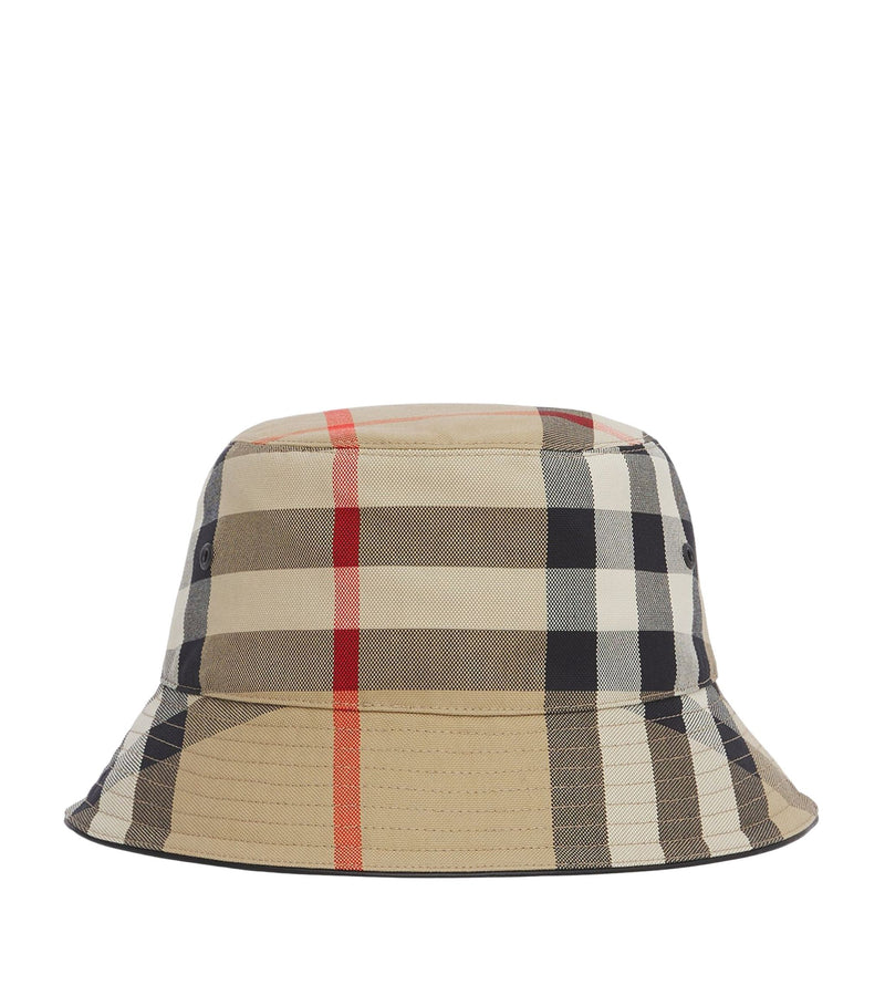 Cotton Check Bucket Hat