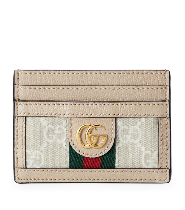 Leather-GG Supreme Canvas Ophidia Card Holder